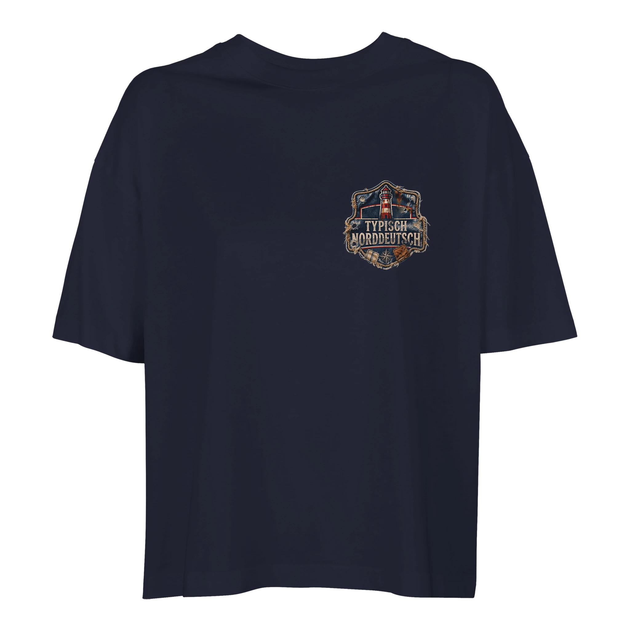 Übergroßes T-Shirt für Damen - Dat löppt! Typisch Norddeutsch in Hellgelb