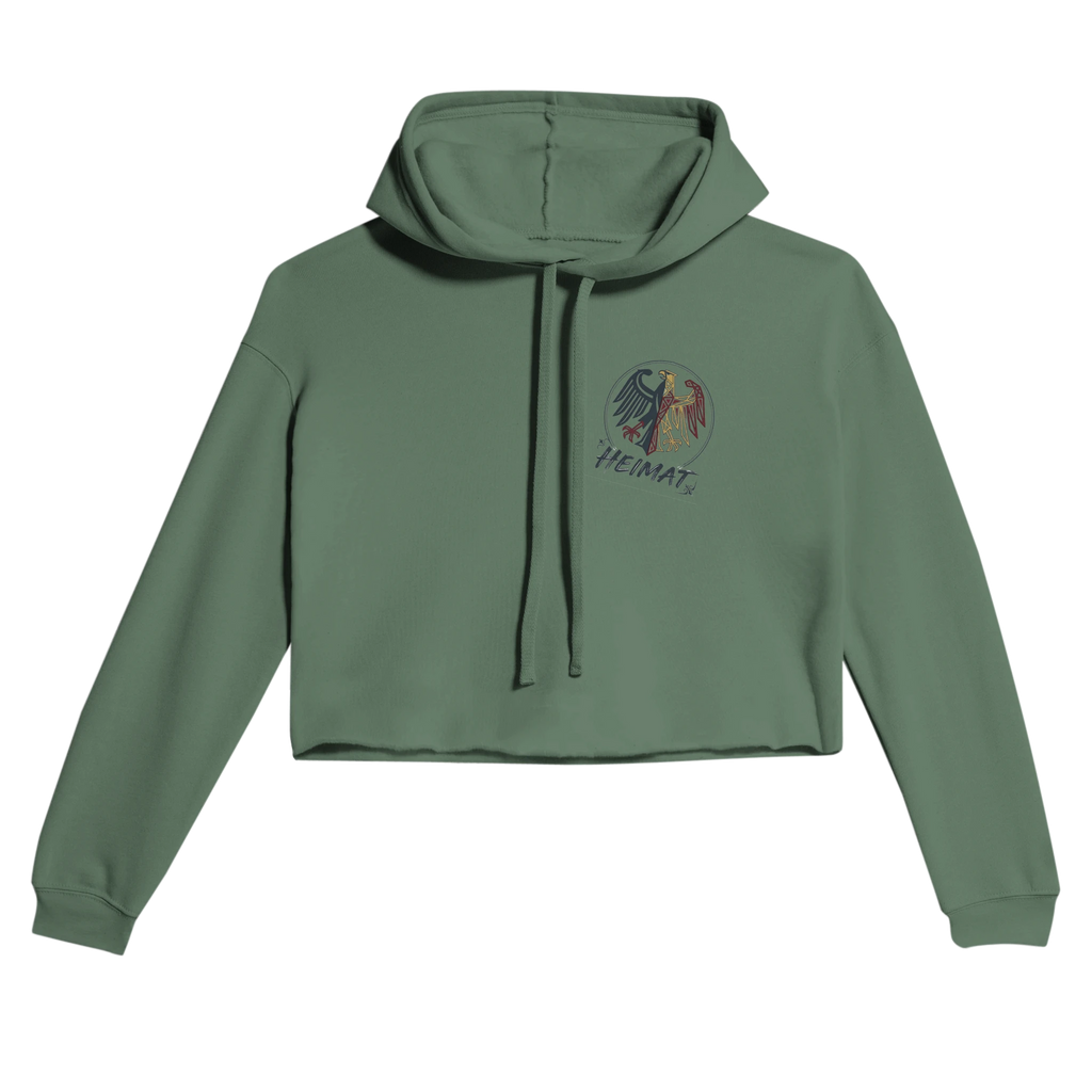 Damen-Hoodie in Weiß mit Motiv „Ich bin einmal rum“