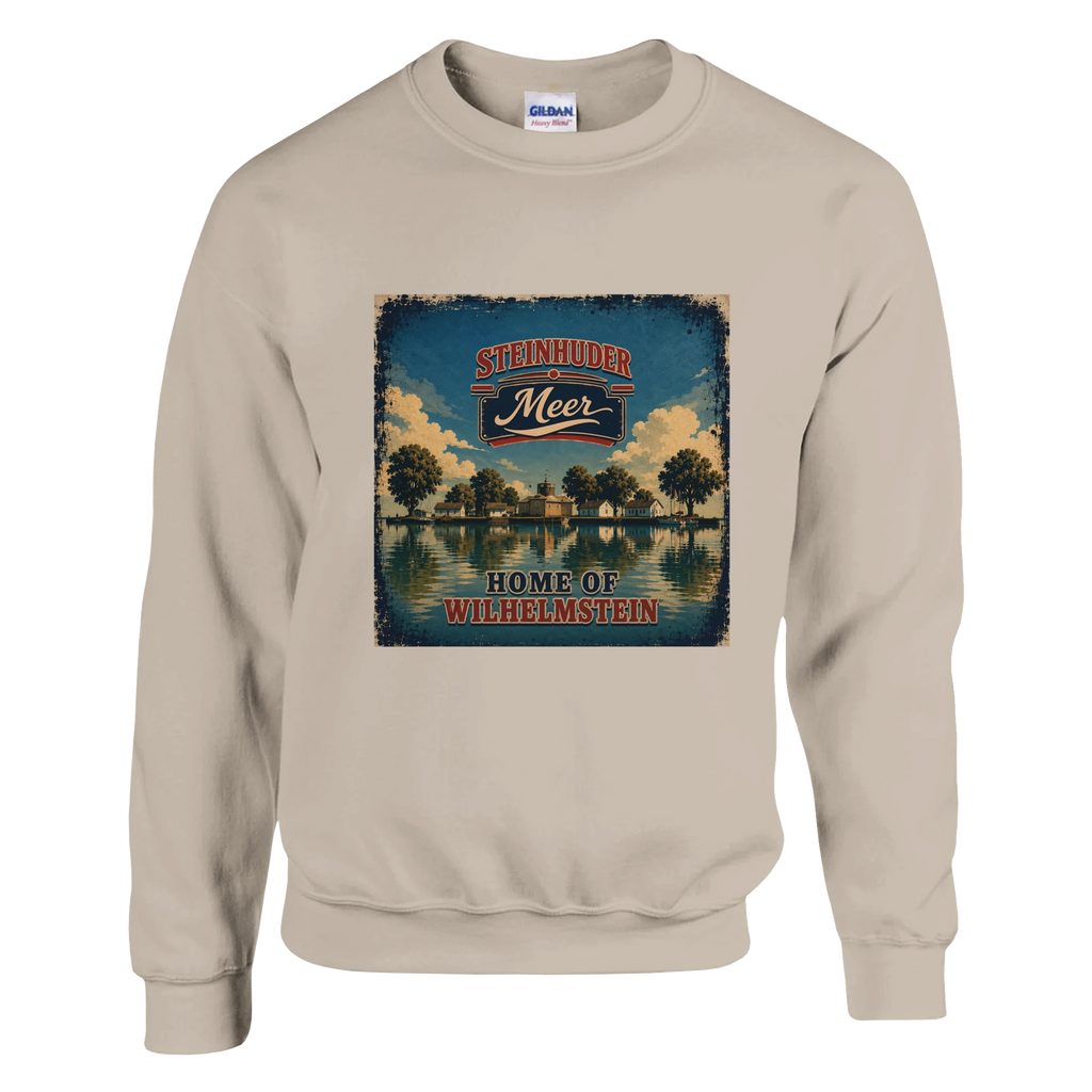 Pullover in Weiß mit Motiv „Insel Wilhelmstein“
