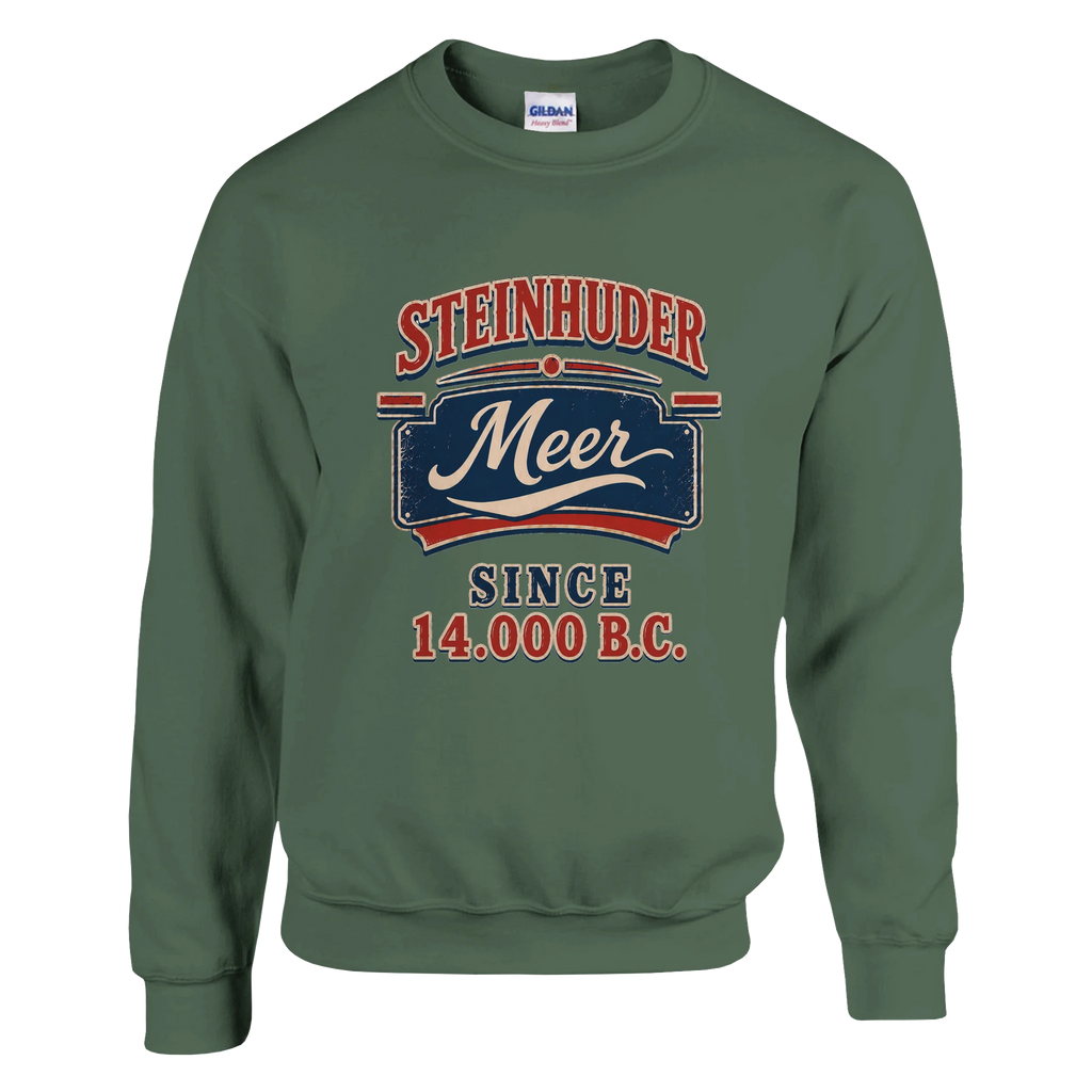 Pullover in Weiß mit Motiv „Since 14.000 B.C.“