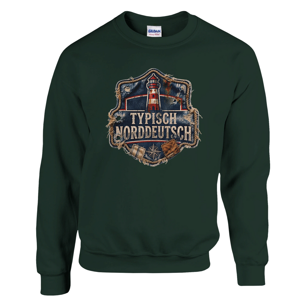 Pullover in Hellrosa mit Motiv „Typisch Norddeutsch“