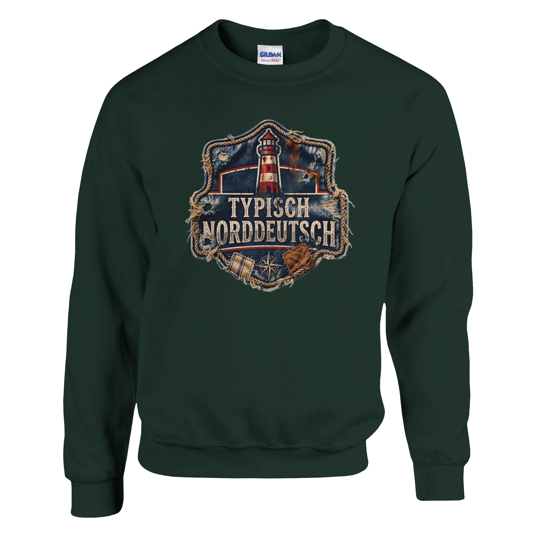 Pullover in Hellrosa mit Motiv „Typisch Norddeutsch“