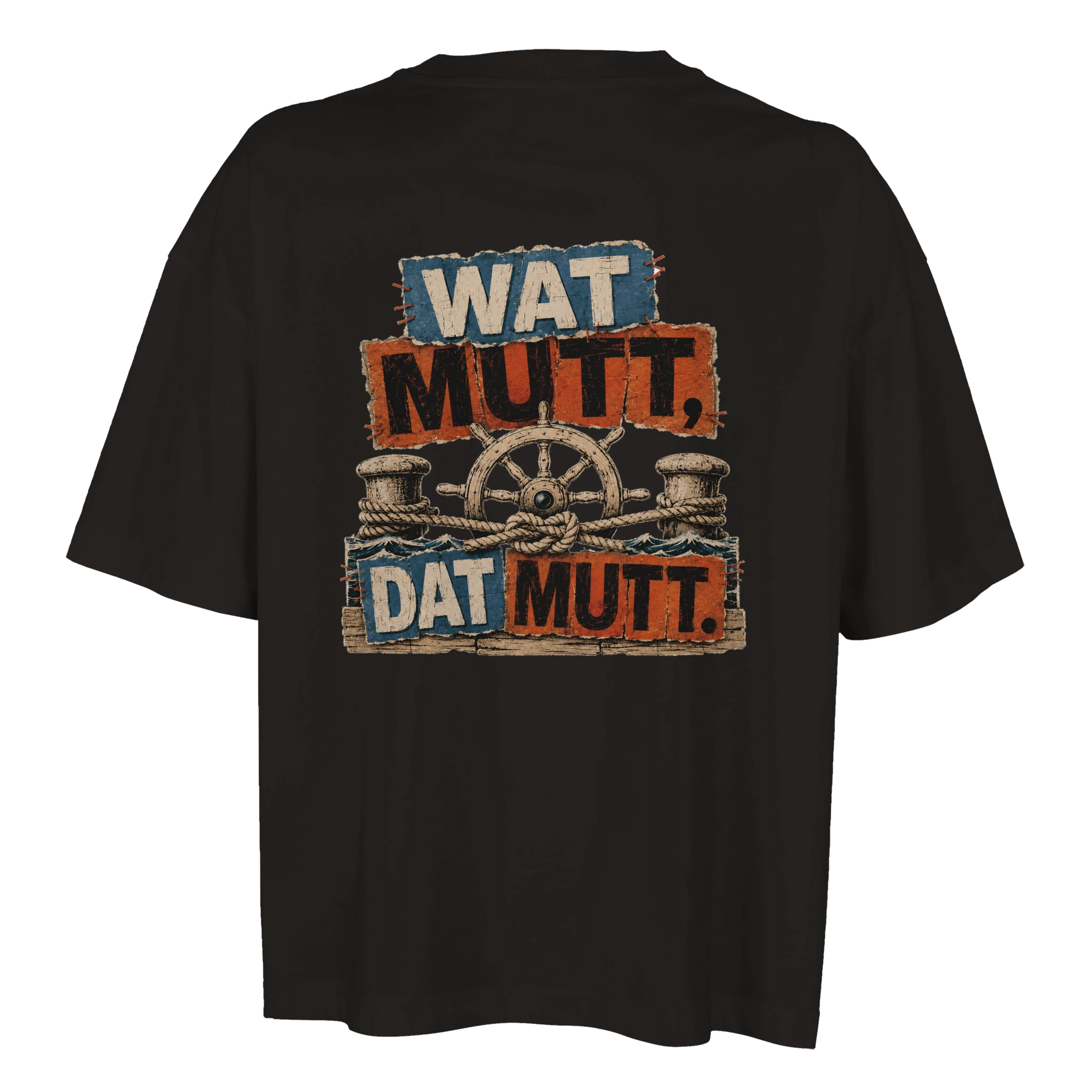 Damen-T-Shirt in Weiß mit Motiv „Wat Mutt, Dat Mutt.“