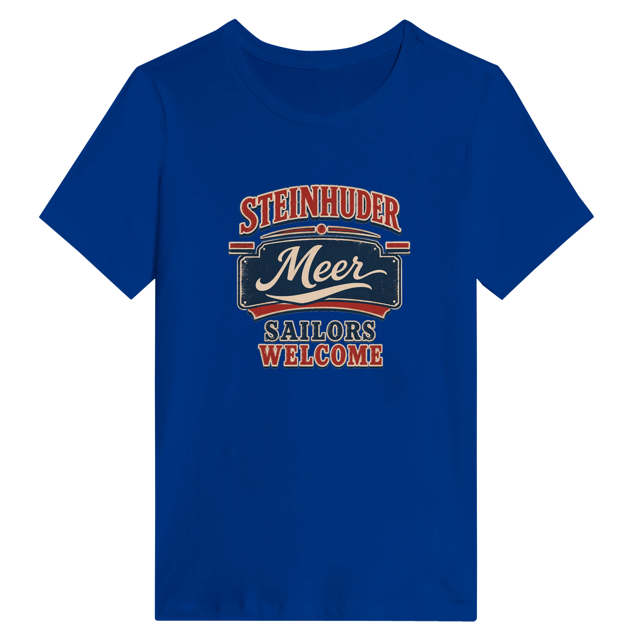 Damen-T-Shirt in Weiß mit Motiv „Sailors Welcome“