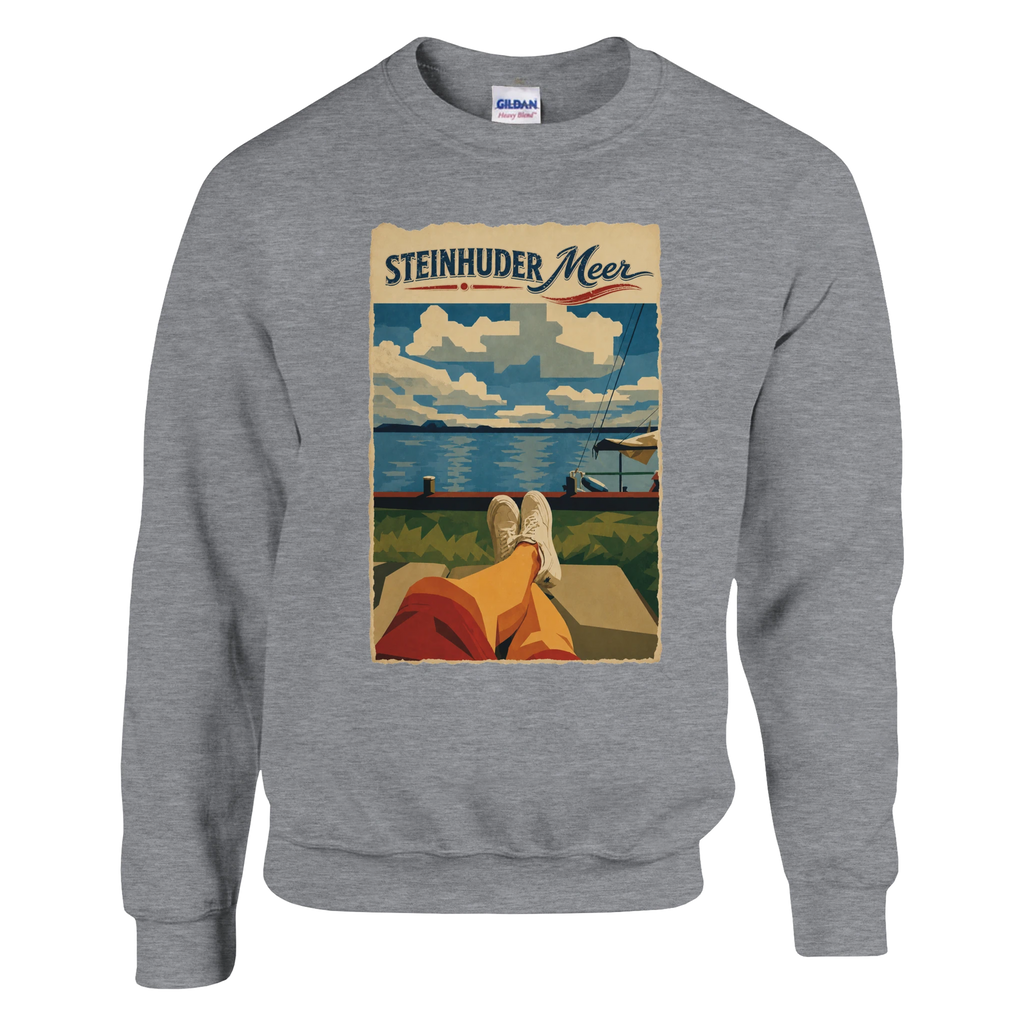 Pullover in Aschgrau mit Motiv „Chillout“