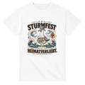T-Shirt in Weiß mit Motiv „Sturmfest & Heimatverliebt Möwe“