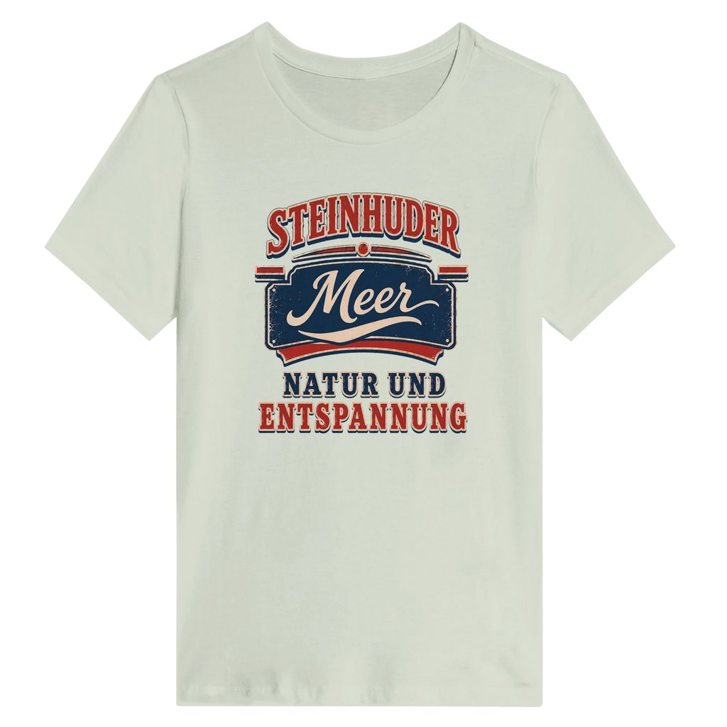 Damen-T-Shirt in Weiß mit Motiv „Natur und Entspannung am Steinhuder Meer“