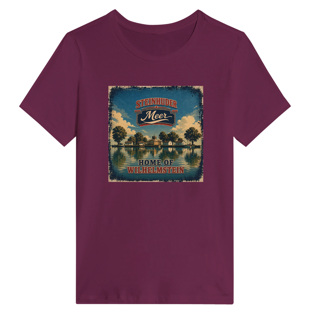 Damen-T-Shirt in Weiß mit Motiv „Insel Wilhelmstein“