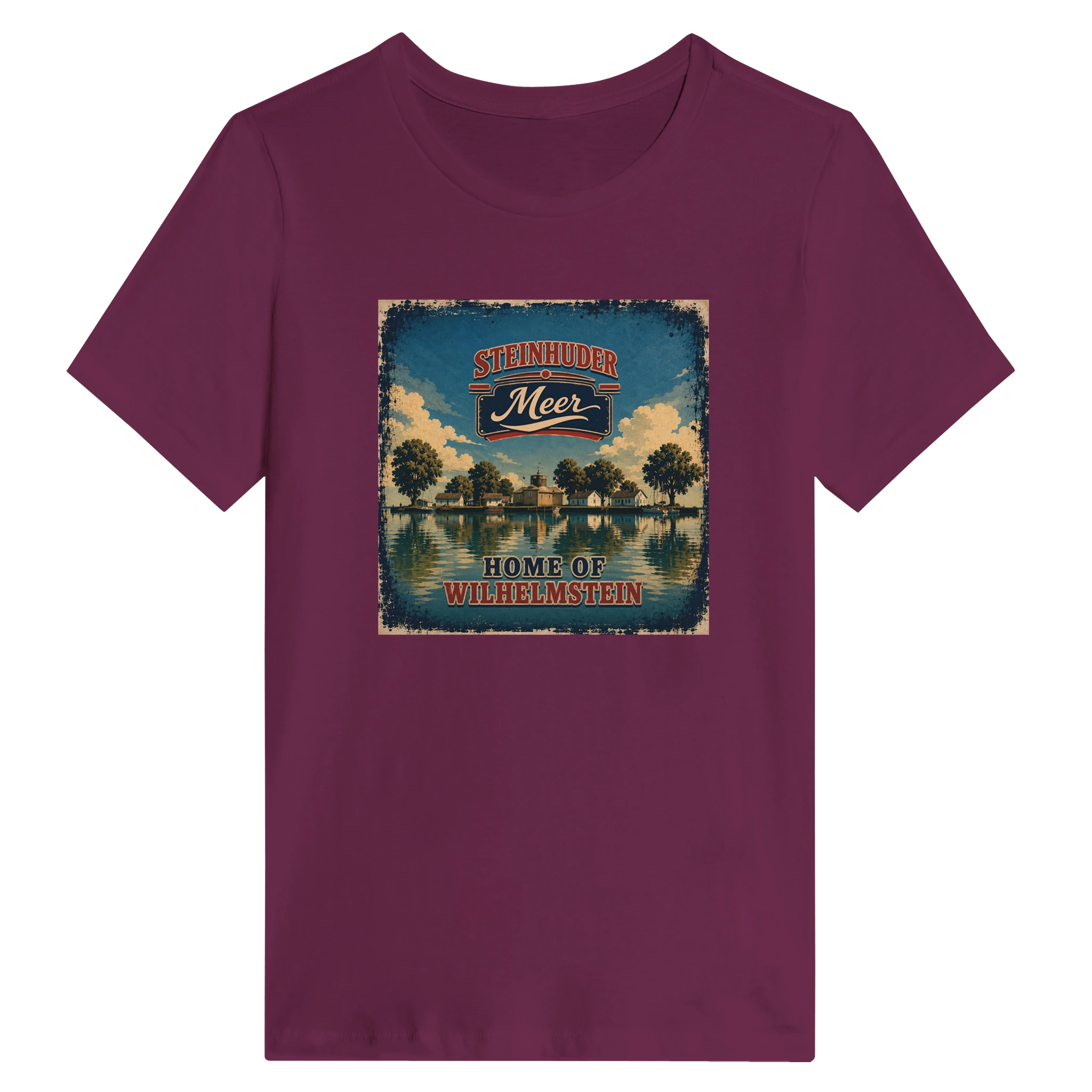 Damen-T-Shirt in Weiß mit Motiv „Insel Wilhelmstein“