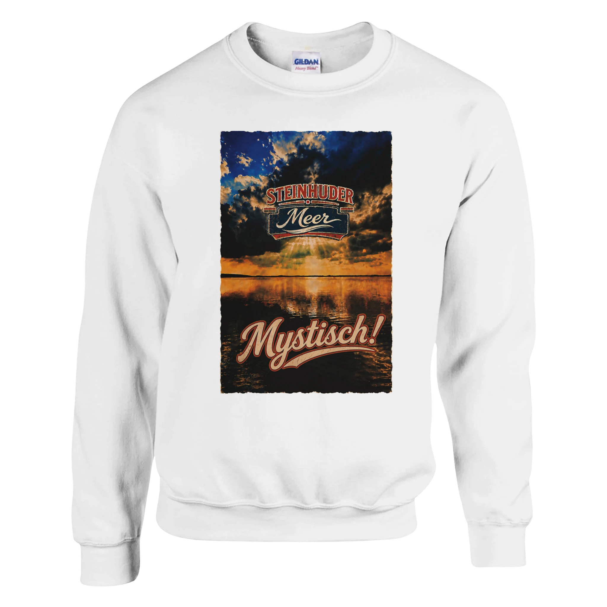 Pullover in Aschgrau mit Motiv „Mystisch“