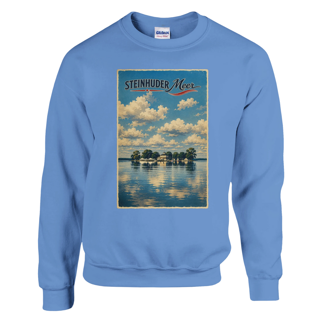 Pullover in Weiß mit Motiv „Wilhelmstein im Steinhuder Meer“