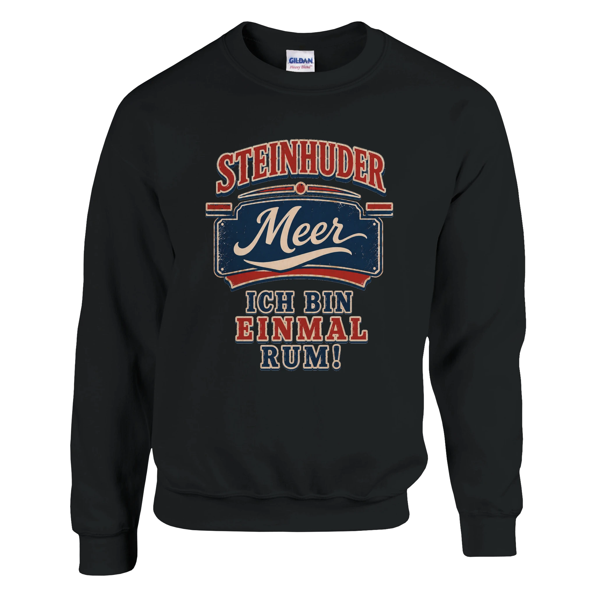 Pullover in Weiß mit Motiv „Ich bin einmal rum“