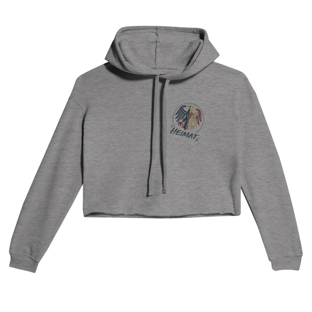 Damen-Hoodie in Weiß mit Motiv „Ich bin einmal rum“