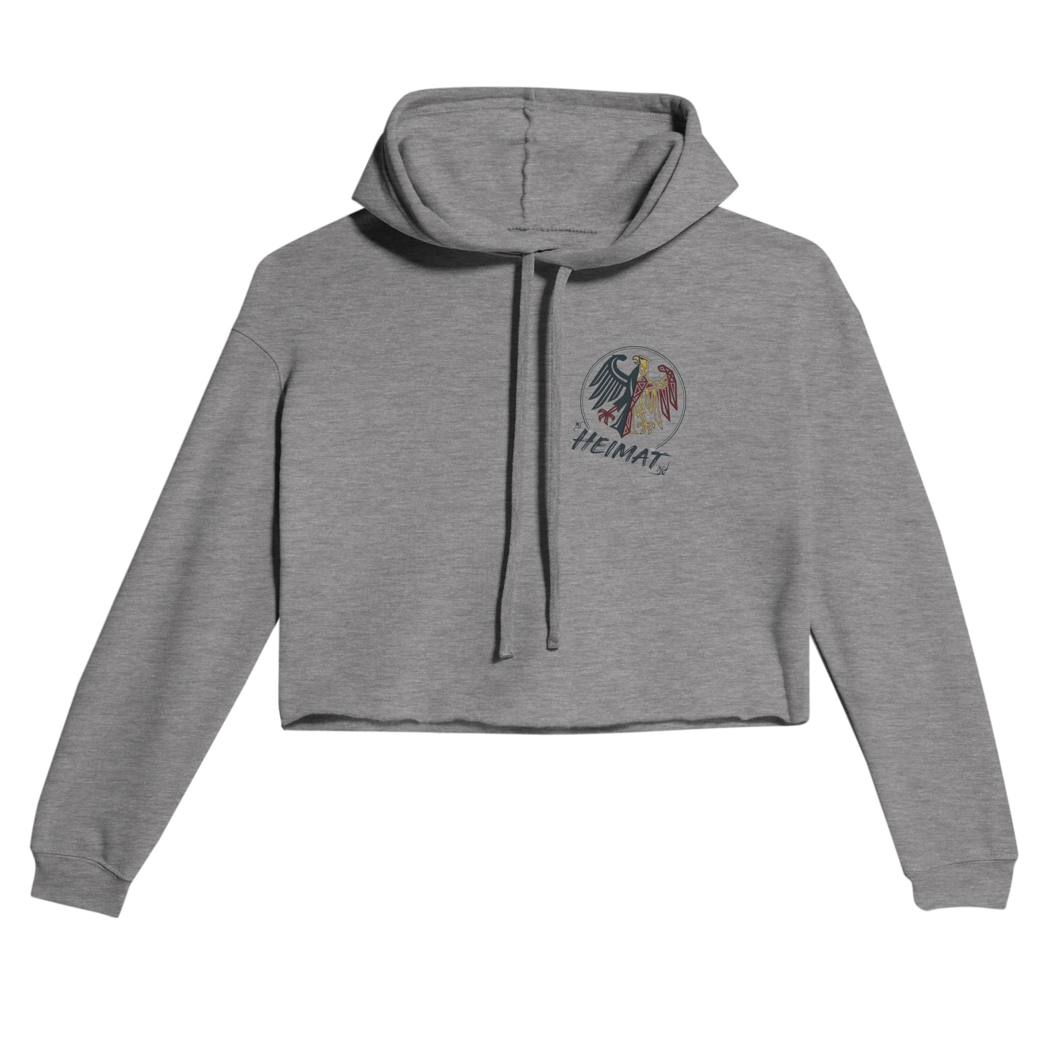 Damen-Hoodie in Weiß mit Motiv „Ich bin einmal rum“
