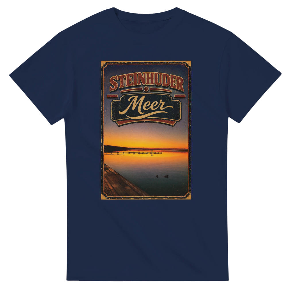 T-Shirt in Weiß mit Motiv „Steg an der Planke“