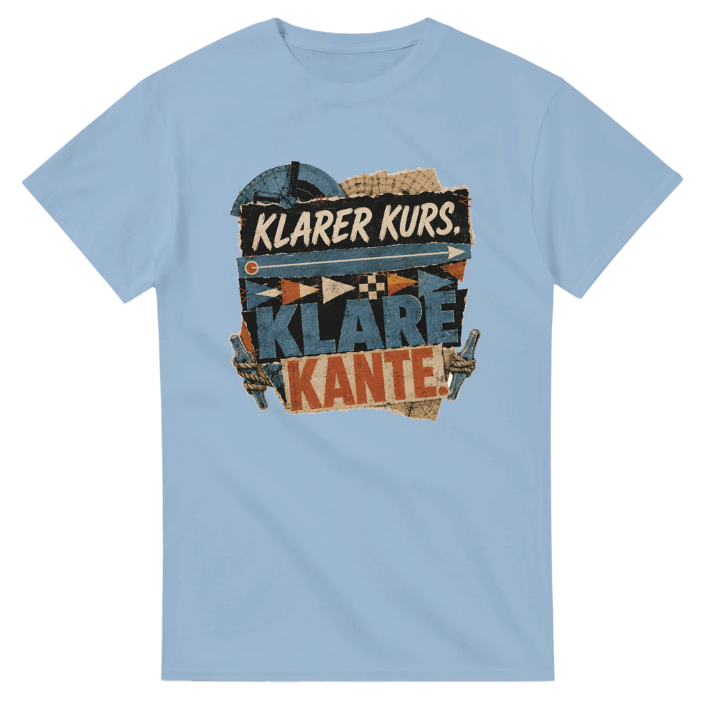 T-Shirt in Weiß mit Motiv „Klarer Kurs. Klare Kante.“