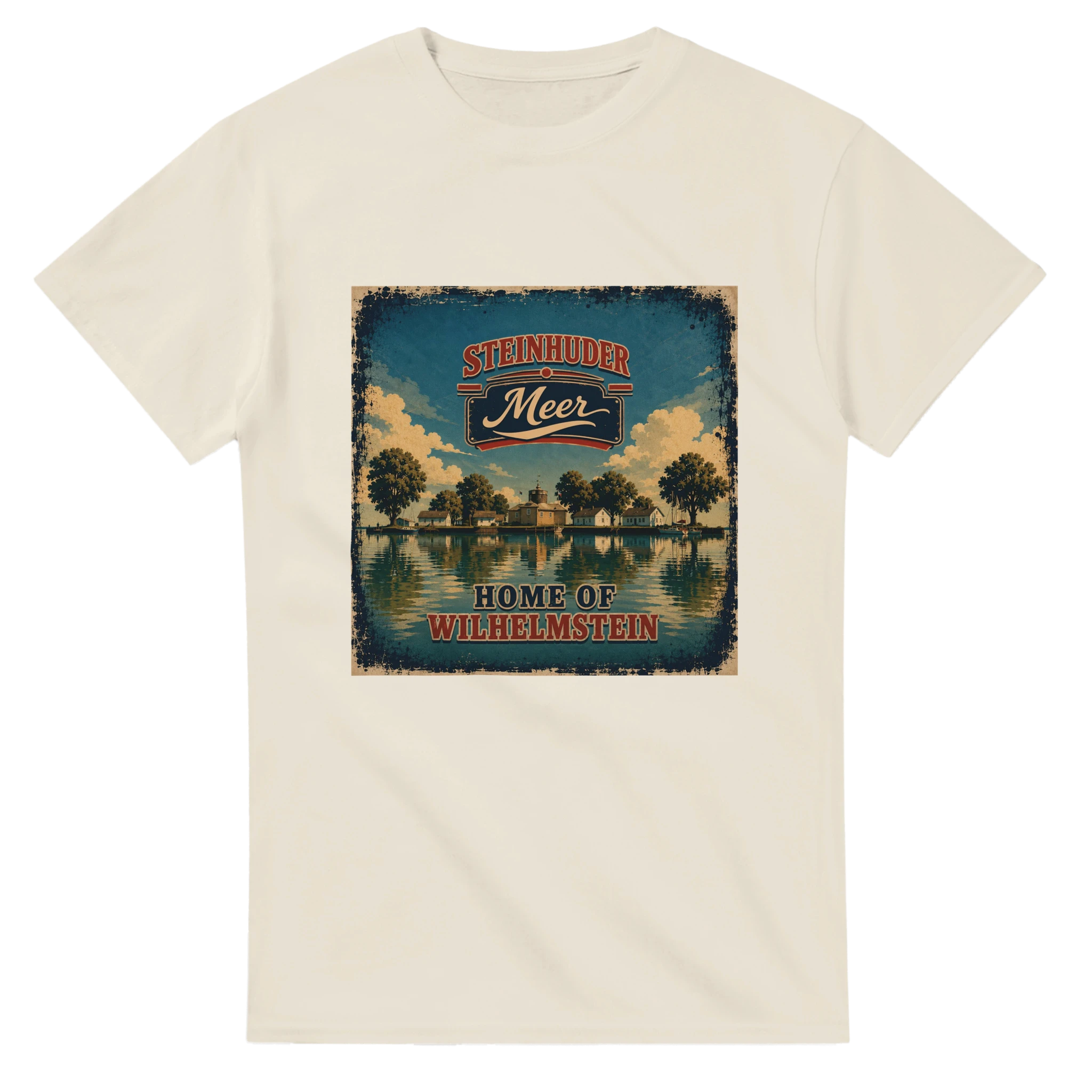 T-Shirt in Weiß mit Motiv „Insel Wilhelmstein“