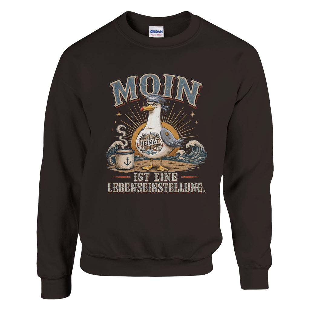 Pullover in Weiß mit Motiv „Mehr Gesabbel braucht keiner“