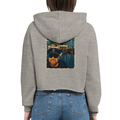 Damen-Hoodie in Pfirsich mit Motiv „Kapitän an Bord“
