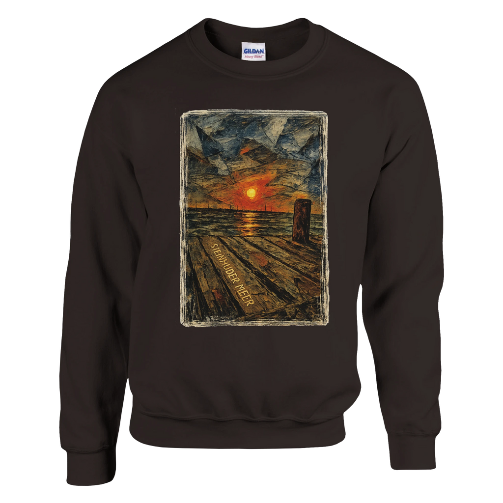 Pullover in Weiß mit Motiv „Steinhuder Meer Kunst“