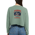 Damen-Pullover in Staubblau mit Motiv „Since 14.000 B.C.“