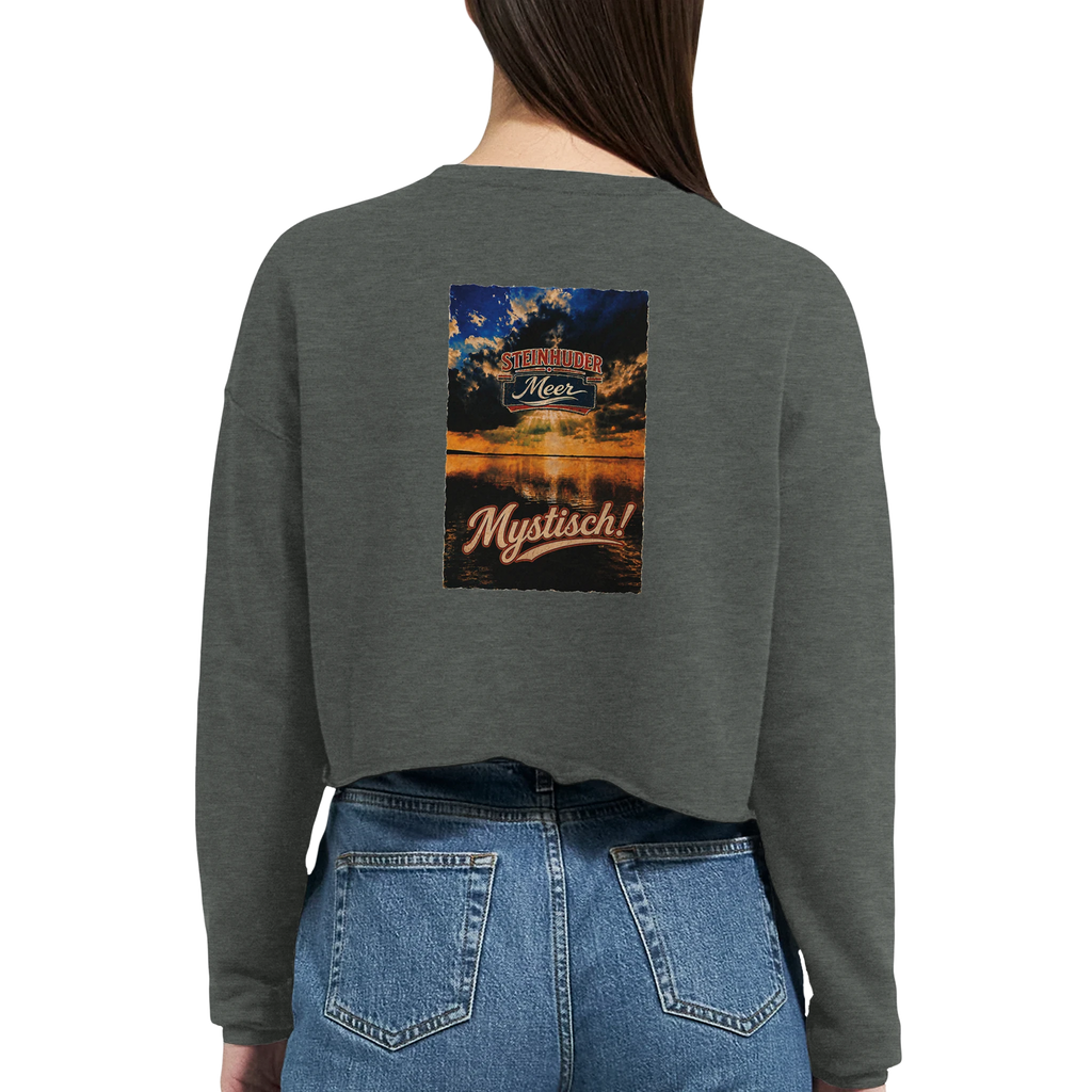 Damen-Pullover in Staubblau mit Motiv „Mystisch“