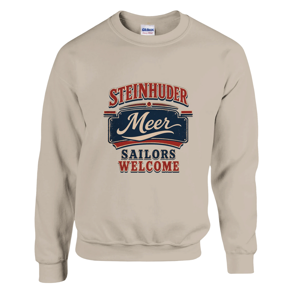 Pullover in Aschgrau mit Motiv „Sailors Welcome“