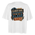 Damen-T-Shirt in Weiß mit Motiv „Klarer Kurs. Klare Kante.“