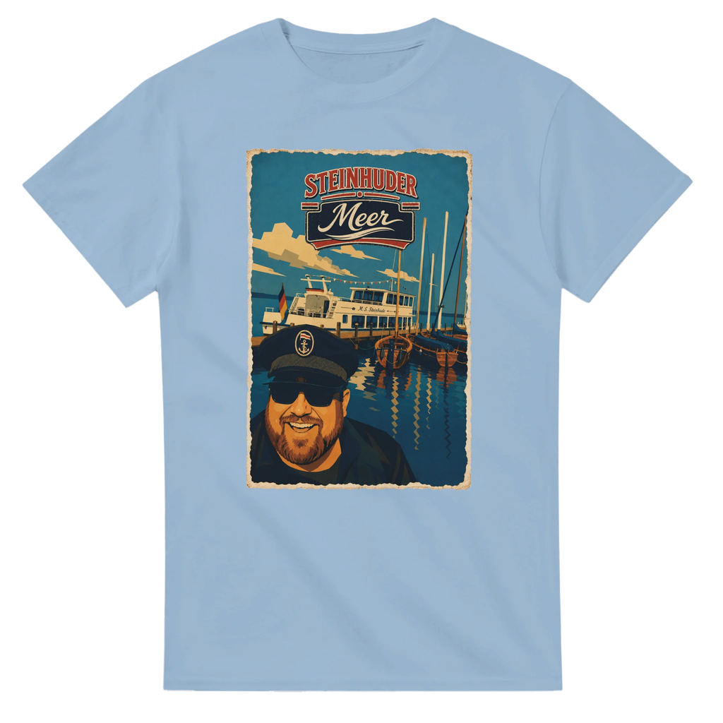 T-Shirt in Weiß mit Motiv „Kapitän an Bord“