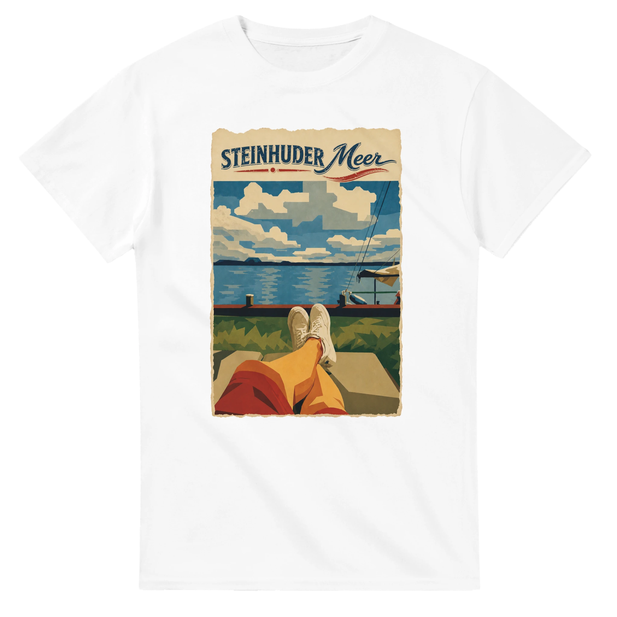 T-Shirt in Weiß mit Motiv „Chillout“