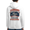 Hoodie in Weiß mit Motiv „Bikers Paradise“