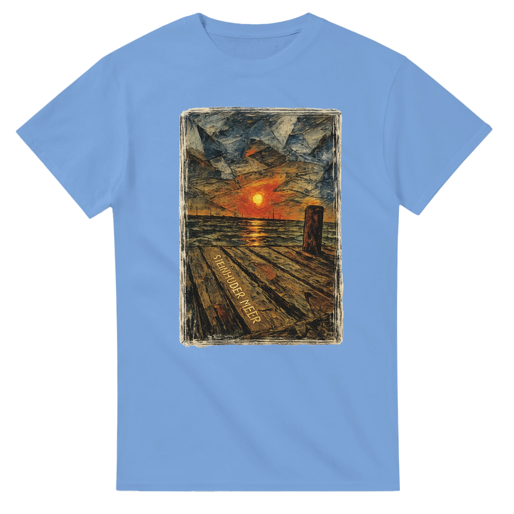T-Shirt in Weiß mit Motiv „Steinhuder Meer Kunst“