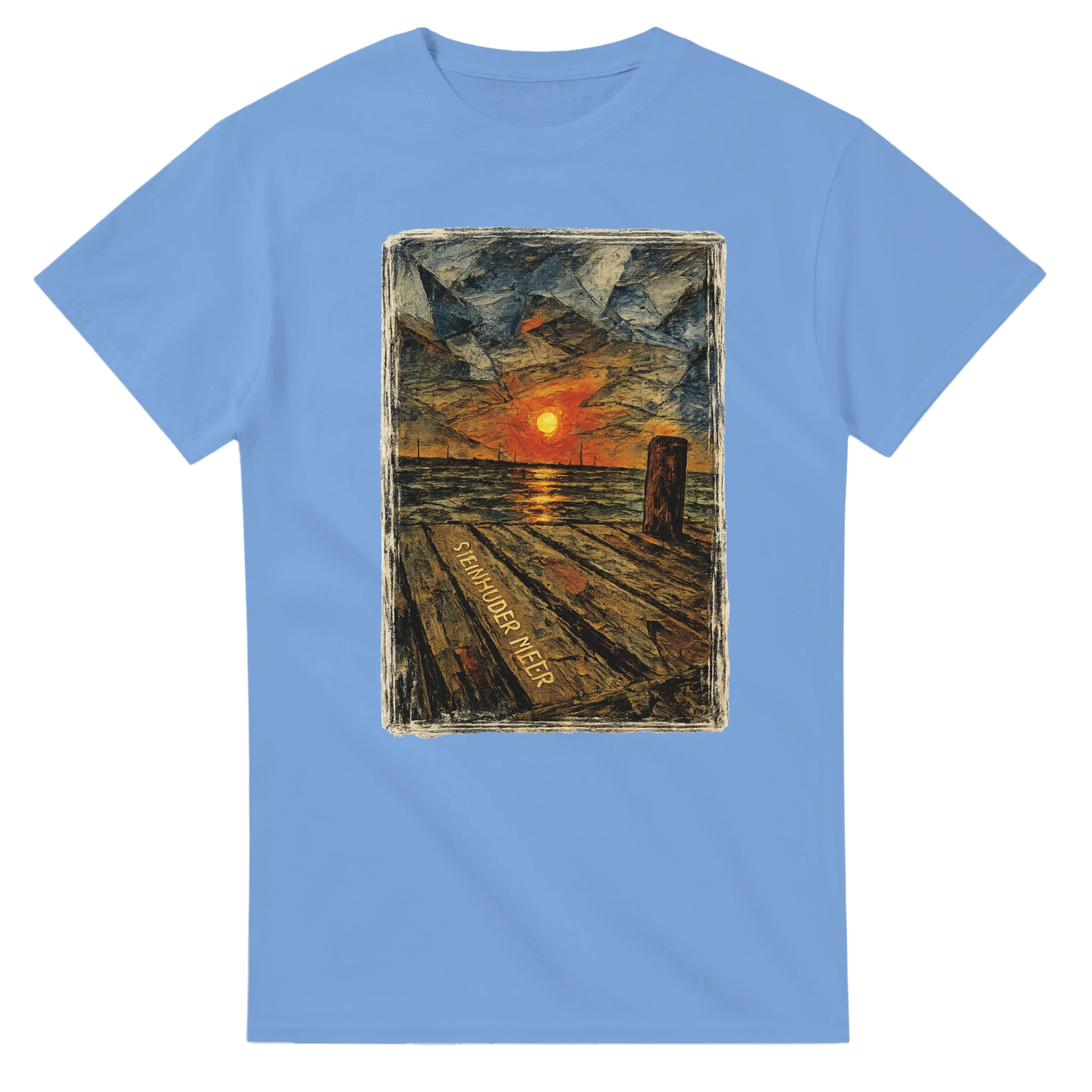 T-Shirt in Weiß mit Motiv „Steinhuder Meer Kunst“
