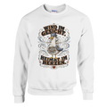 Pullover in Weiß mit Motiv „Wind im Gesicht. Heimat im Herzen. Möwe“