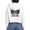 Damen-Hoodie in Weiß mit Motiv „Nicht tief, aber schön.“