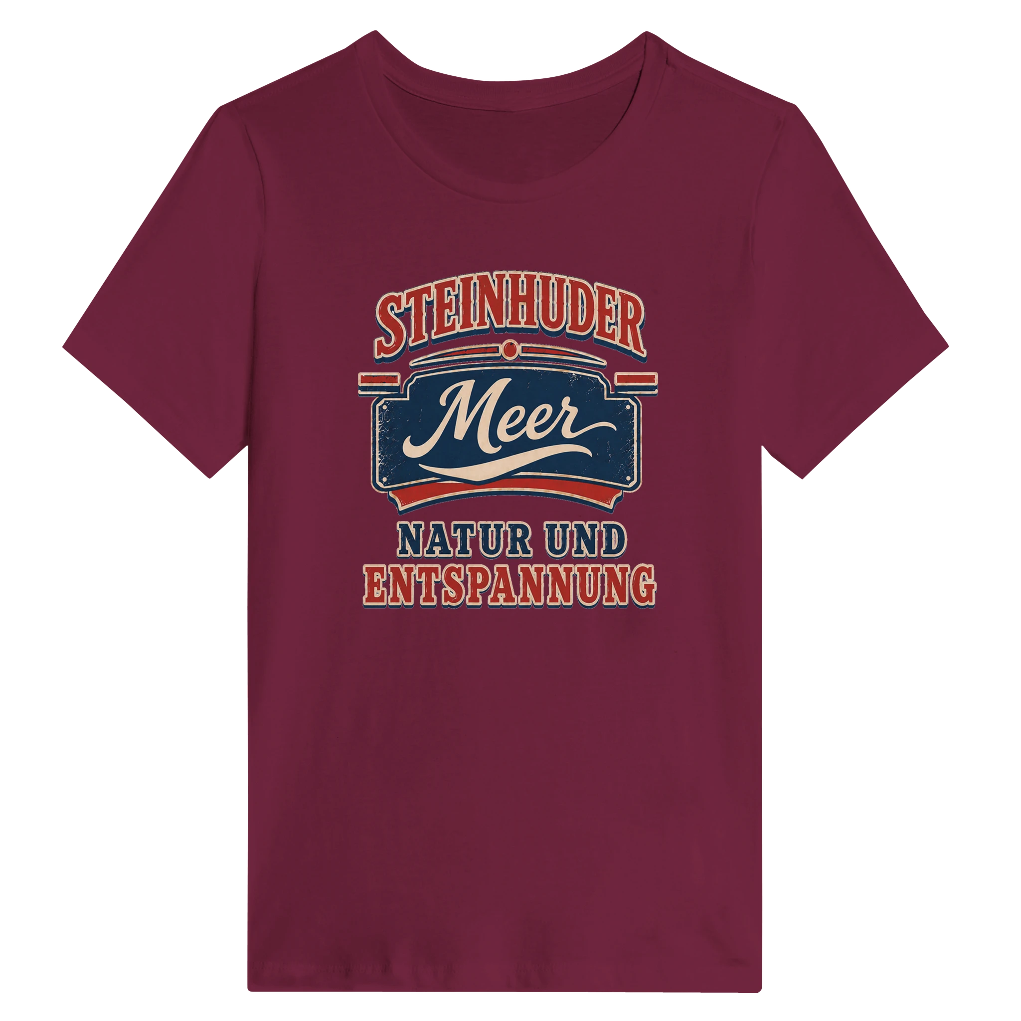 Damen-T-Shirt in Zitronengelb mit Motiv „Natur und Entspannung am Steinhuder Meer“
