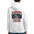 Hoodie in Weiß mit Motiv „Sailors Welcome“