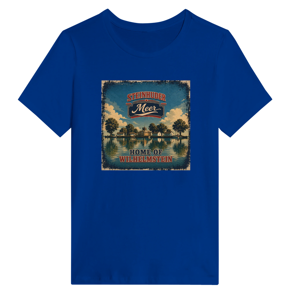 Damen-T-Shirt in Zitronengelb mit Motiv „Insel Wilhelmstein“