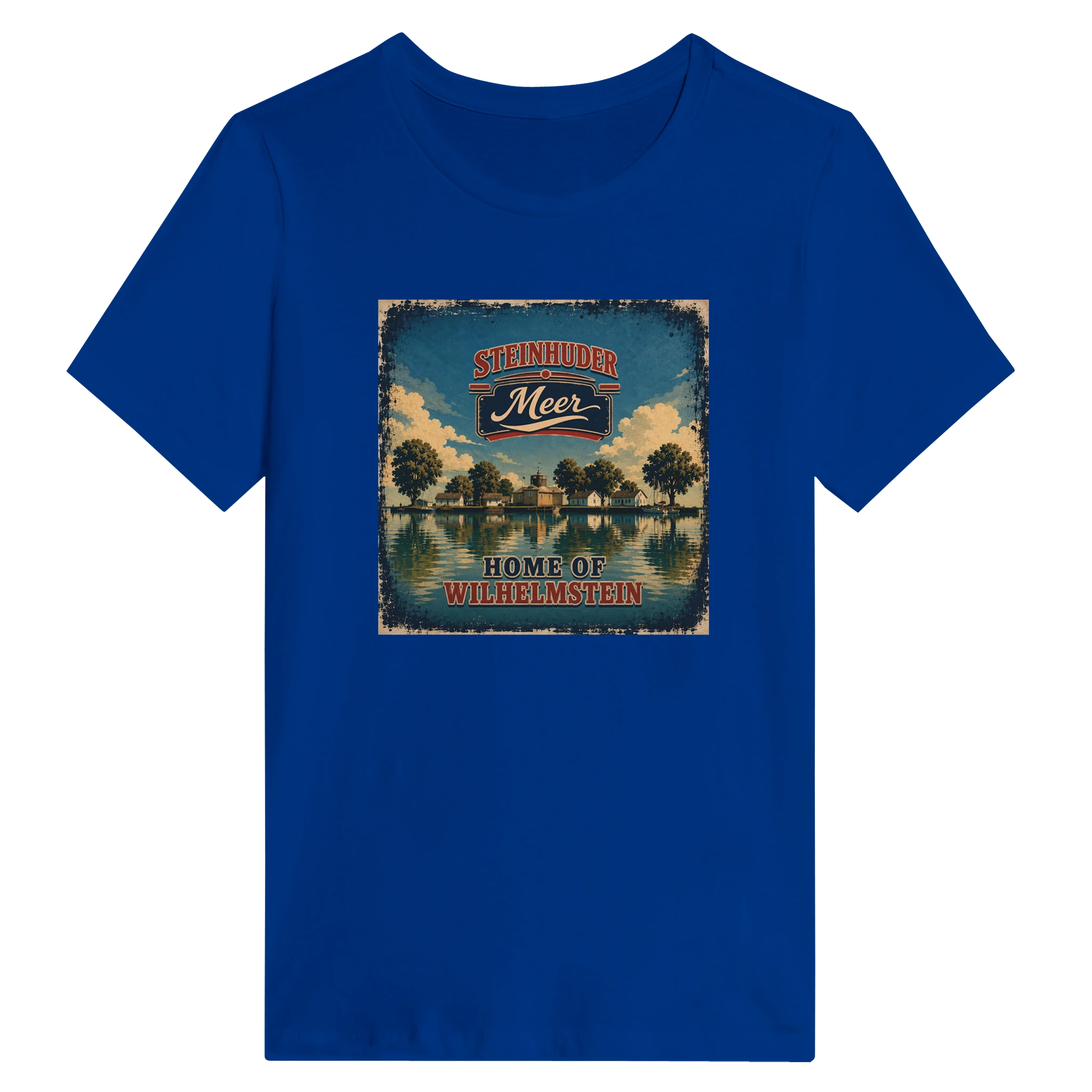Damen-T-Shirt in Zitronengelb mit Motiv „Insel Wilhelmstein“