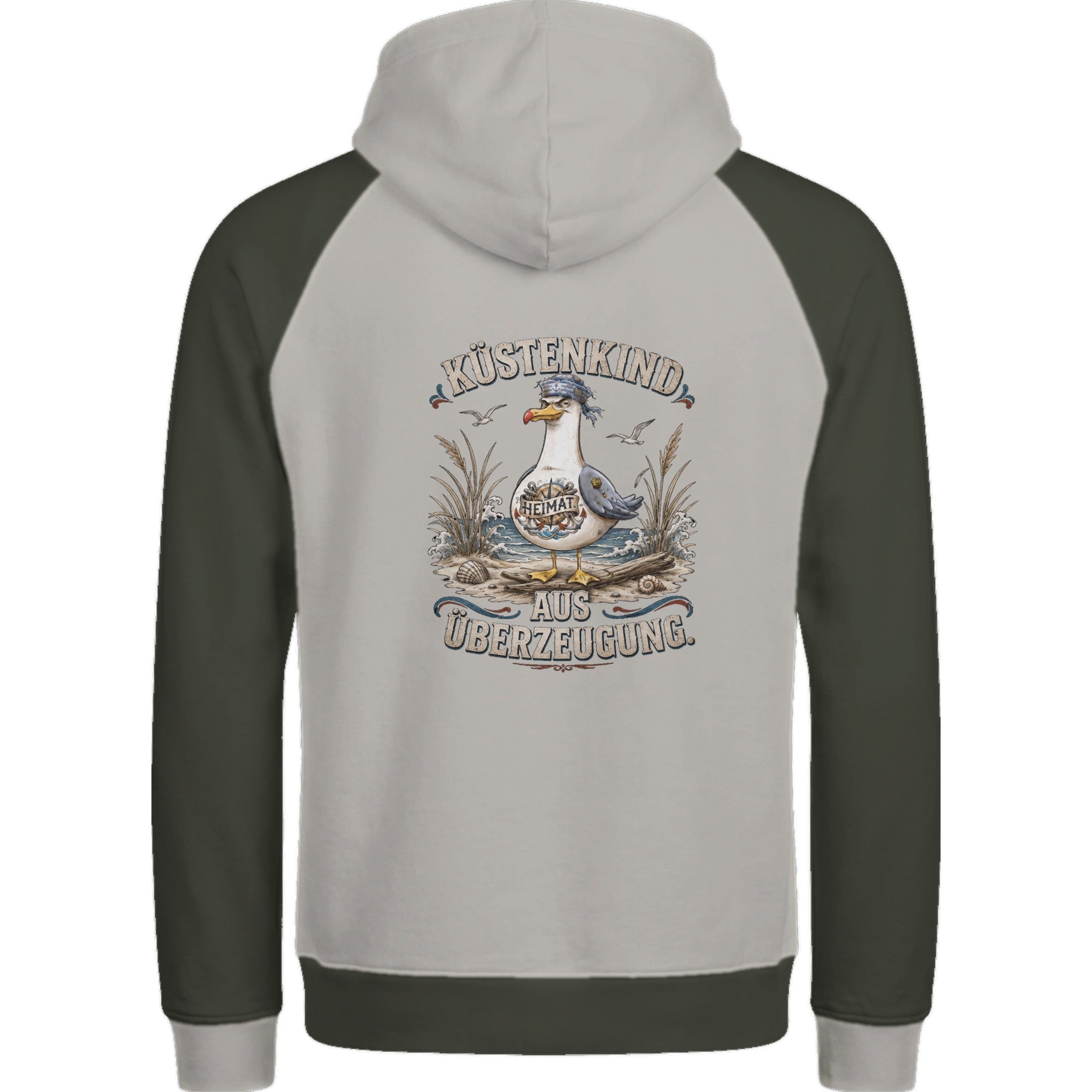 Hoodie in Ton mit Motiv „Küstenkind“