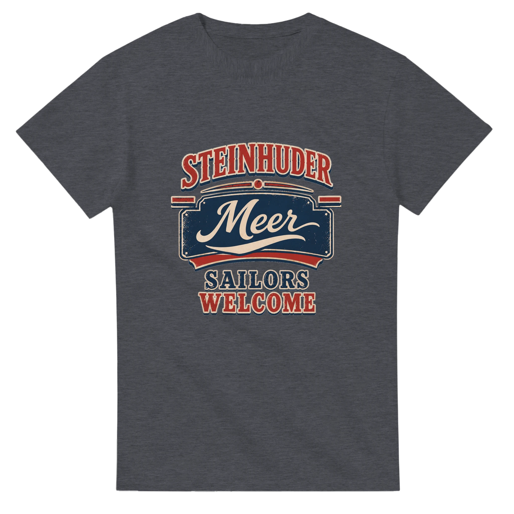 T-Shirt in Weiß mit Motiv „Sailors Welcome“