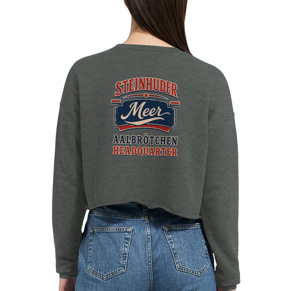 Damen-Pullover in Mauve mit Motiv „Aalbrötchen“