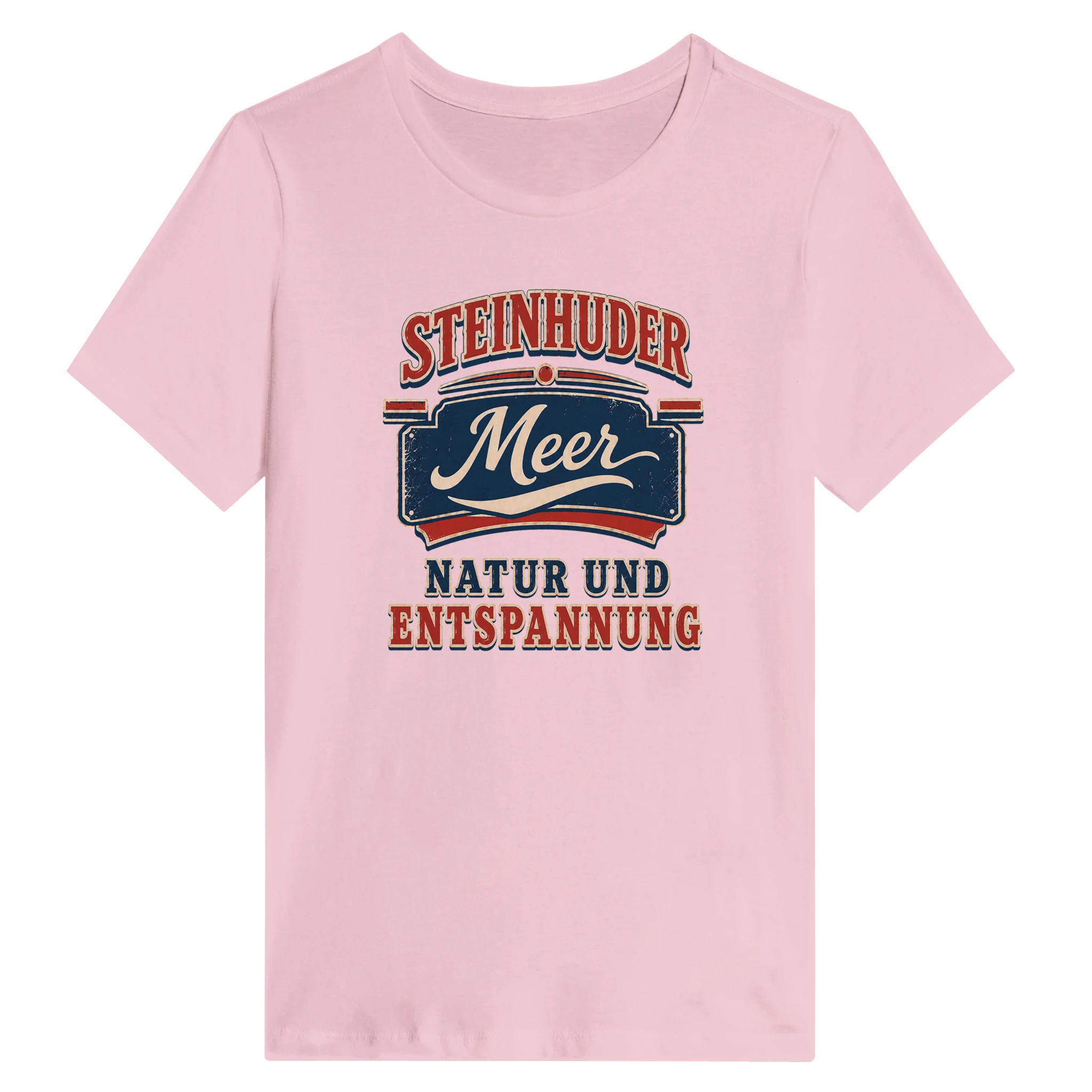 Damen-T-Shirt in Weiß mit Motiv „Natur und Entspannung am Steinhuder Meer“