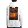 Hoodie in Weiß mit Motiv „Sunset am Steinhuder Meer“