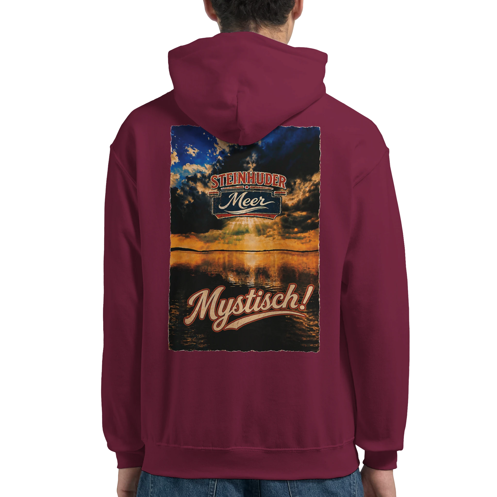 Hoodie in Weiß mit Motiv „Mystisch“