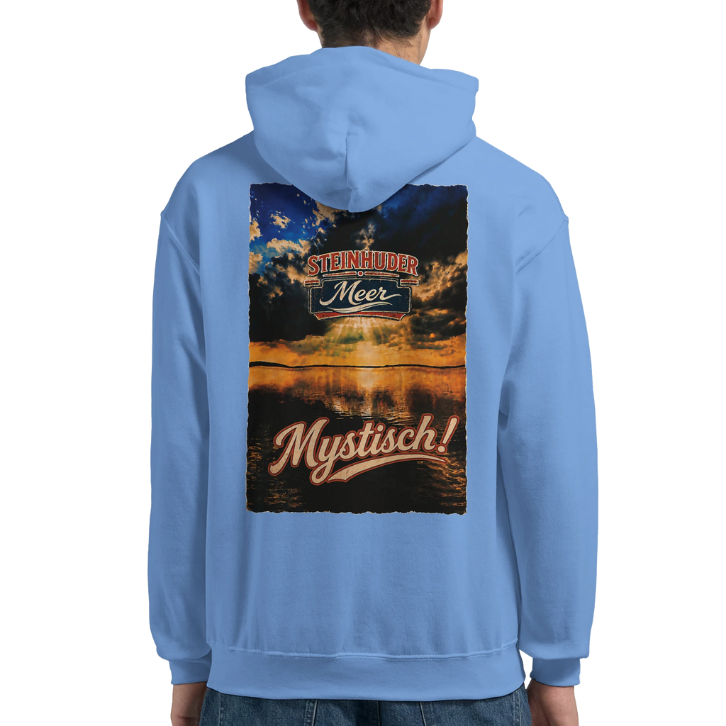 Hoodie in Aschgrau mit Motiv „Mystisch“