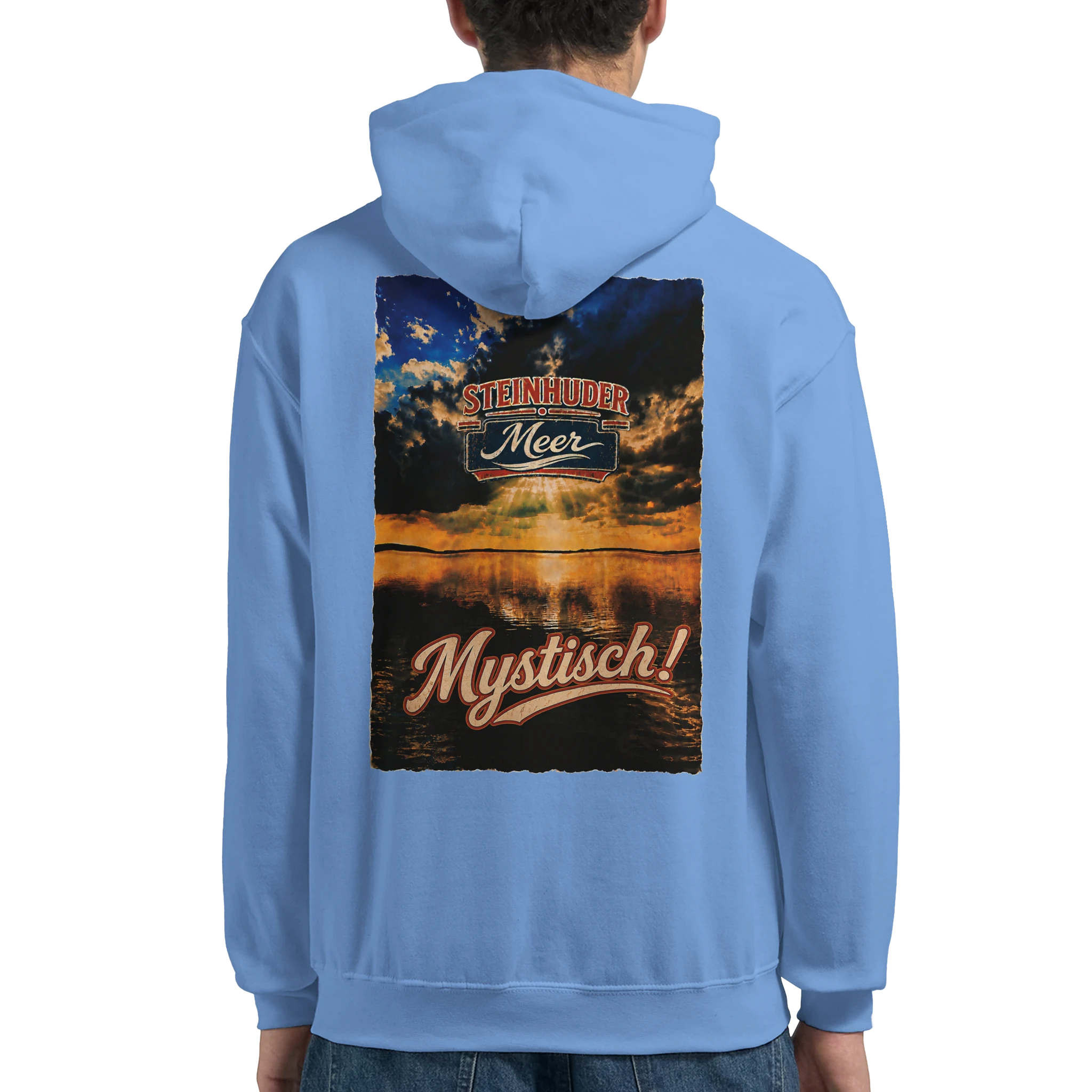Hoodie in Aschgrau mit Motiv „Mystisch“