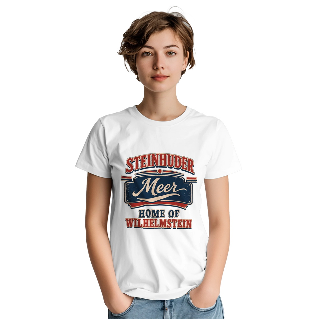 T-Shirt in Natur mit Motiv „Home of Wilhelmstein“