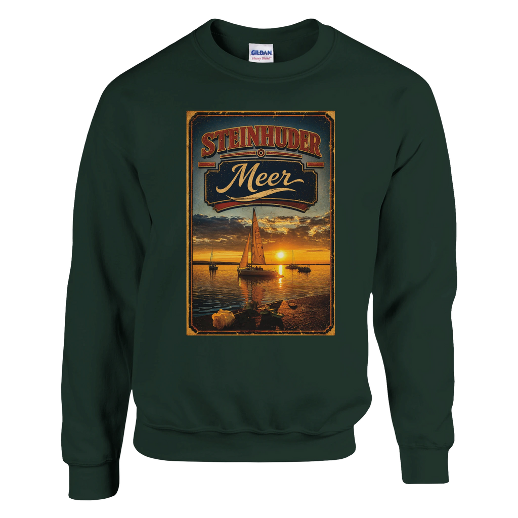 Pullover in Weiß mit Motiv „White Night am Wilhelmstein mit Sunset“