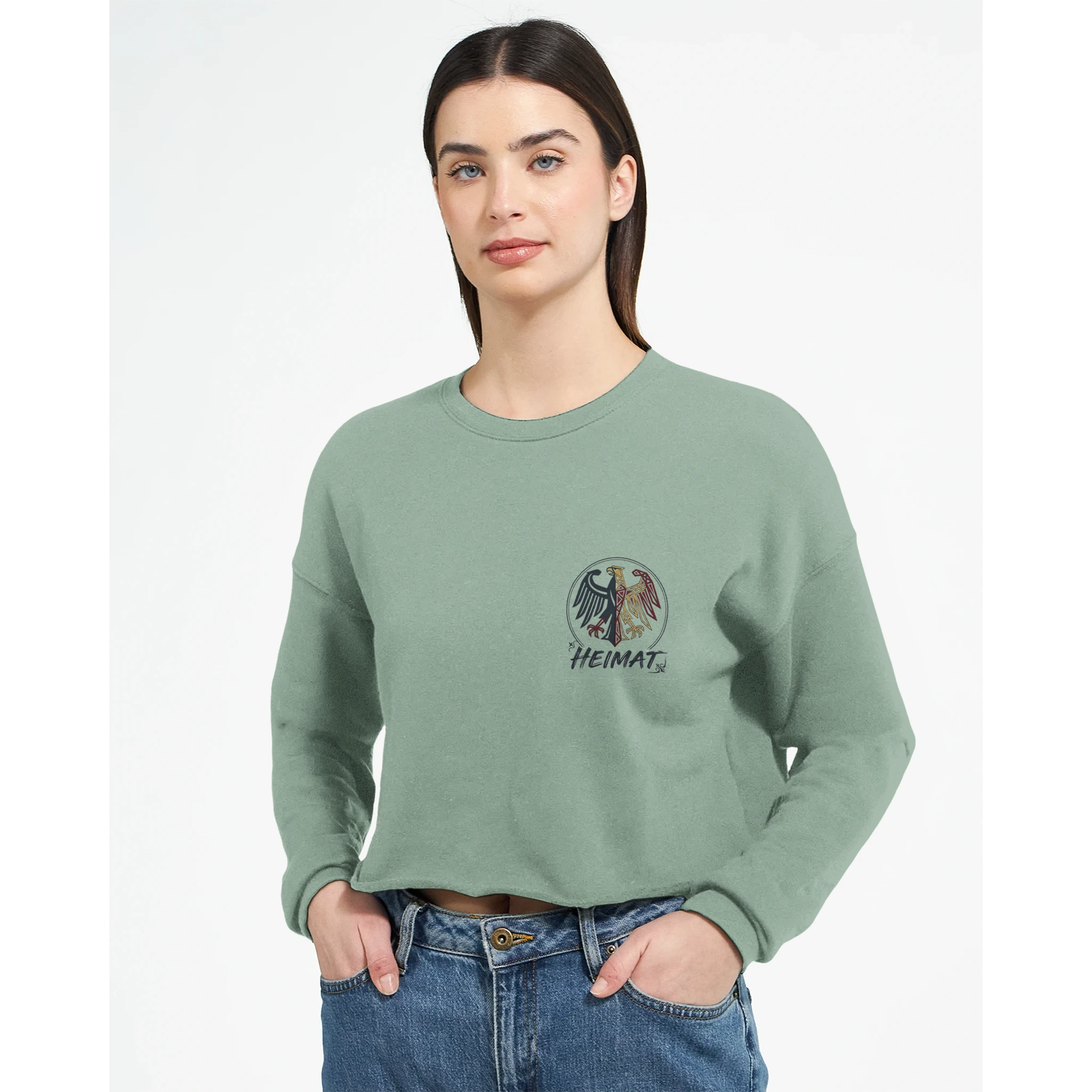 Damen-Pullover in Mauve mit Motiv „Segler am Steinhuder Meer beim Sunset“
